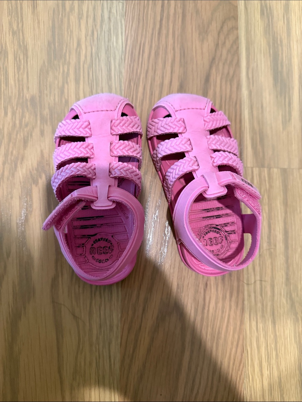 Reef Pink Closed-Toe Kids Sandals 5